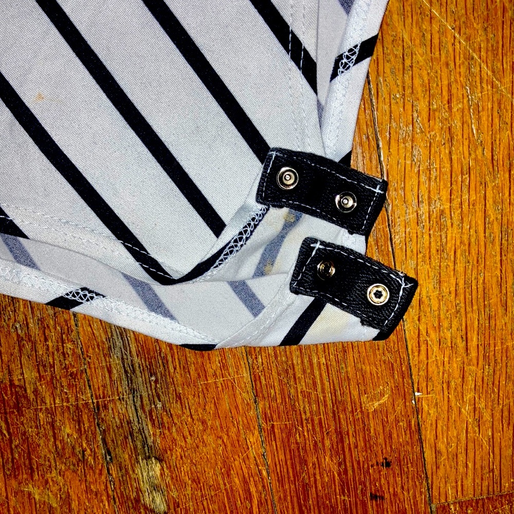 Small Sized, Gaze, Black & White Bodysuit.